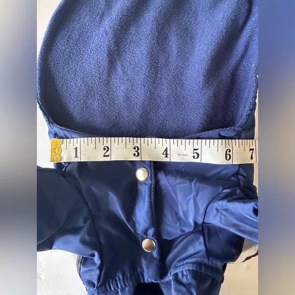 Dogs Navy Blue Hooded Jacket with Flag Patch - Picture 6 of 7